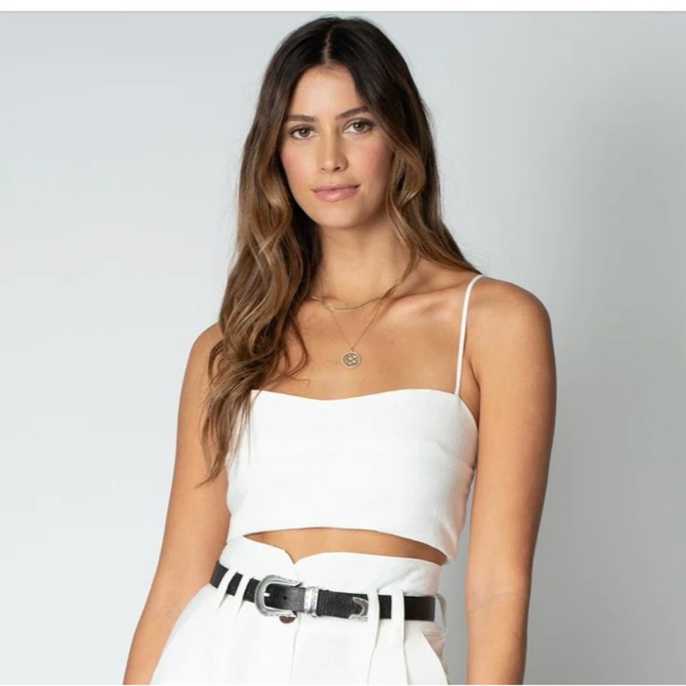 Revolve Stillwater Linen Le Bra Top XS